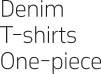 Denim T-shirts One-piece